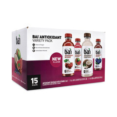 Snapple Antioxidant Infused Beverage, Variety Pack, 18 oz Bottle, 15/Box, Delivered in 1-4 Business Days