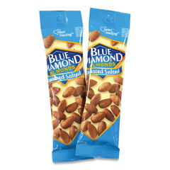 Blue Diamond Roasted Salted Almonds, 1.5 oz Tube, 12 Tubes/Carton, Ships in 1-3 Business Days