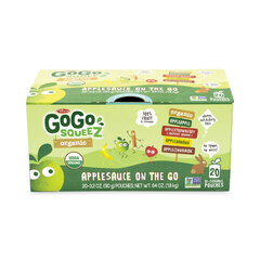 GoGo Squeez Fruit On The Go, Variety Applesauce, 3.2 oz Pouch, 20/Box, Delivered in 1-4 Business Days