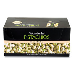 Wonderful Roasted and Salted Pistachios, 1.5 oz Bag, 24/Pack, Ships in 1-3 Business Days