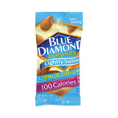 Blue Diamond Low Sodium Lightly Salted Almonds, 1.5 oz Bag, 42 Bags/Carton, Ships in 1-3 Business Days