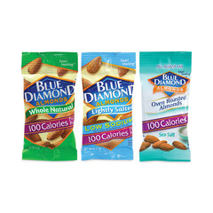 Blue Diamond Almonds Variety Pack, Assorted Flavors, 0.6 oz Pouch, 7 Pouches/Box, 6 Boxes/Carton, Ships in 1-3 Business Days