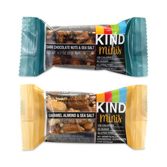 Kind Minis, Dark Chocolate Nuts Sea Salt/Caramel Almond Nuts Sea Salt, 0.7 oz Bar, 32 Bars/Carton, Ships in 1-3 Business Days