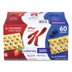 Kellogg's Special K Pastry Crisps, Blueberry/Brown Sugar;Cinnamon/Strawberry, 0.88oz, 2/Pouch, 30 Pouches/CT,Ships in 1-3 Business Days