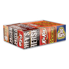 The Hershey Company Full Size Chocolate Candy Bar Variety Pack, Assorted 1.5 oz Bar, 30 Bars/Box, Ships in 1-3 Business Days
