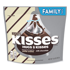 The Hershey Company KISSES and HUGS Family Pack Assortment, 15.6 oz Bag, 3 Bags/Pack, Ships in 1-3 Business Days