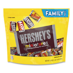 The Hershey Company Miniatures Variety Family Pack, Assorted Chocolates, 17.6 oz Bag, Ships in 1-3 Business Days