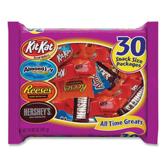 The Hershey Company All Time Greats Milk Chocolate Variety Pack, 15.92 oz Bag, 30 Pieces/Bag, 2 Bags/Pack, Ships in 1-3 Business Days