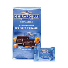 Ghirardelli Dark and Sea Salt Caramel Chocolate Squares, 5.32 oz Packs, 3 Count, Ships in 1-3 Business Days