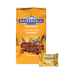 Ghirardelli Milk Chocolate and Caramel Chocolate Squares, 9.04 oz Bags, 2 Bags/Pack, Ships in 1-3 Business Days