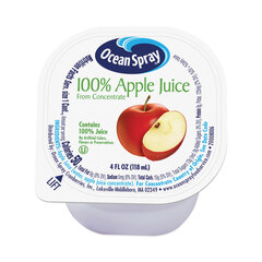 Ocean Spray 100% Juice, Apple, 4 oz Cup, 48/Box, Ships in 1-3 Business Days