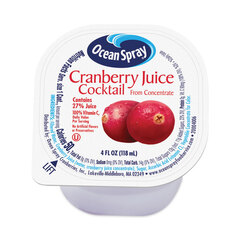 Ocean Spray Cranberry Juice Drink, Cranberry, 4 oz Cup, 18/Box, Delivered in 1-4 Business Days