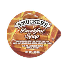 Smucker's Breakfast Syrup Single Serve Packs, 1.4 oz Mini-Tub, 100/Box, Delivered in 1-4 Business Days