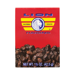 Lion Raisins California Seedless Raisins, 1.5 oz Box, 6/Pack, Delivered in 1-4 Business Days