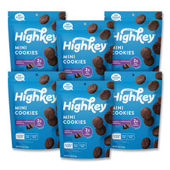 HighKey Double Chocolate Brownie Cookies, 0.75 oz Packet, 6/Carton, Ships in 1-3 Business Days
