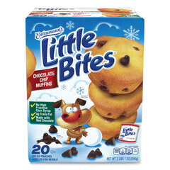 Bimbo Bakeries Little Bites Muffins, Chocolate Chip, 1.65 oz Pouch, 20 Pouches/Carton, Ships in 1-3 Business Days