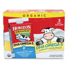 Danone Organic 2% Milk, 64 oz Carton, 3/Carton, Ships in 1-3 Business Days