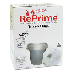 Heritage Bag Linear Low Density Can Liners with AccuFit Sizing, 32 gal, 0.9 mil, 33