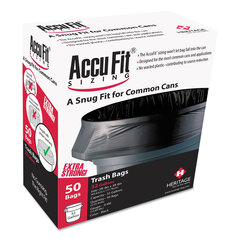 Heritage Bag Linear Low Density Can Liners with AccuFit Sizing, 44 gal, 0.9 mil, 37