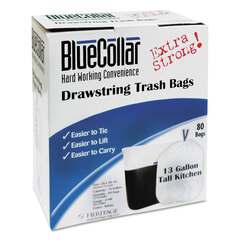 HERN4828EWRC1CT - BlueCollar Drawstring Trash Bags