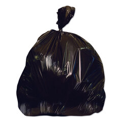 Heritage Bag Low-Density Repro Can Liner, 56 gal, 1.35 mil, 46 x 50, Black, 20 Bags/Roll, 5 Rolls/Carton