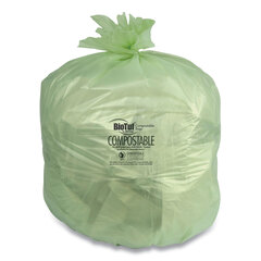 Heritage Bag Biotuf Compostable Can Liners, 48 gal, 0.8 mil, 42