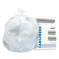 Heritage Bag High-Density Coreless Can Liners, 40-45gal, 16 mic, 40 x 48, Natural, 250/Carton
