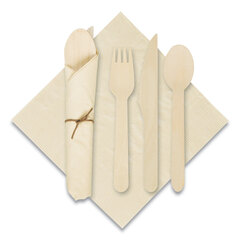 HFM120030 - Hoffmaster® Pre-Rolled Caterwrap Kraft Napkins with Wood Cutlery