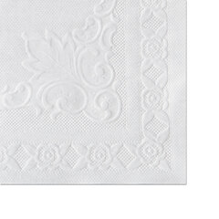 Hoffmaster Classic Embossed Straight Edge Placemats, 10 x 14, White, 1,000/Carton