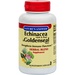 HGR0123299 - Nature's Answer - Echinacea and Goldenseal Root - 60 Vegetarian Capsules