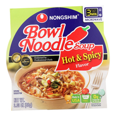HGR0147066 - Nong Shim - Hot and Spicy Bowl - Noodle Soup - Case of 12 - 3.03 oz..