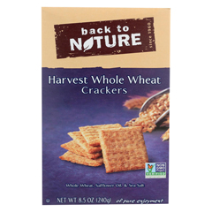 HGR01517044 - Back To Nature - Harvest Whole Wheat Crackers - Whole Wheat, Safflower Oil and Sea Salt - Case of 12 - 8.5 oz.