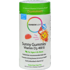 HGR0152660 - Rainbow Light - Vitamin D3 Sunny Gummies Tangy Orange - 400 IU - 60 Gummies