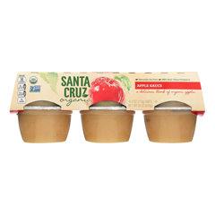 HGR0160036 - Santa Cruz Organic - Apple Sauce - Case of 12 - 4 oz..