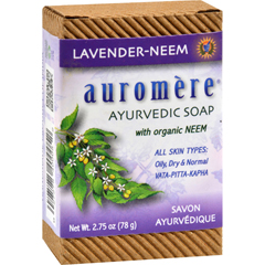 HGR0164897 - Auromere - Bar Soap - Ayurvedic Lavender Neem - 2.75 oz