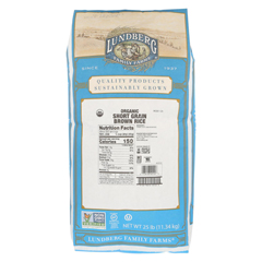 HGR0170985 - Lundberg Family Farms - Short Grain Brown Rice - Case of 25 lbs