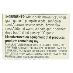 HGR01831205 - Mary's Gone Crackers - Super Seed - Basil$ Garlic - Case of 6 - 5.5 oz.