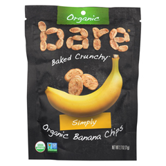 HGR02285815 - Bare Fruit - Organic Banana Chips - Case of 12 - 2.7 oz.