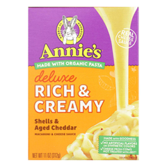 HGR0415786 - Annie's Homegrown - Homegrown Macaroni Dinner - Creamy Deluxe - Shells and Real Aged Cheddar Sauce - 11 oz - case of 12