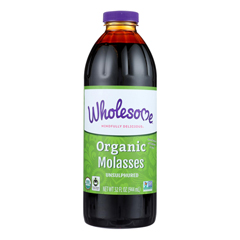 HGR0452078 - Wholesome Sweeteners - Organic Molasses - Liquid Sweetener - Case of 12 - 32 oz..