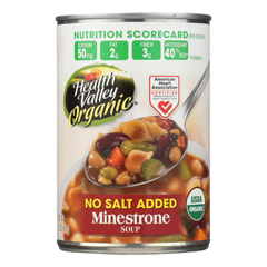 HGR0463026 - Health Valley Natural Foods - Minestrone No Salt Added - Case of 12 - 15 oz..
