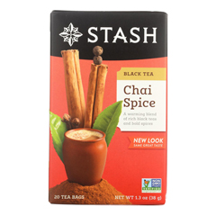 HGR0504837 - Stash Tea - Chai Black Tea - Double Spice - Case of 6 - 20 Bags