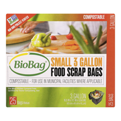 HGR0586453 - Biobag - 3 Gallon Compost/Waste Bags - Case of 12 - 25 Count