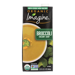 HGR0609941 - Imagine Foods - Broccoli Soup - Creamy - Case of 12 - 32 oz..