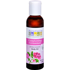 HGR0612168 - Aura Cacia - Aromatherapy Body Oil Comforting Geranium - 4 fl oz