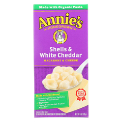 HGR0688978 - Annie's Homegrown - Homegrown Macaroni and Cheese - Shells and White Cheddar - 6 oz - case of 12