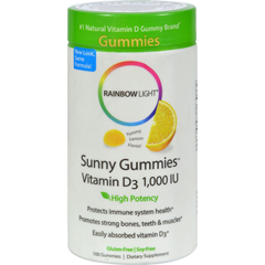 HGR0782763 - Rainbow Light - Vitamin D Sunny Gummies Sour Lemon - 1000 IU - 100 Gummies