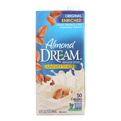 HGR0804401 - Imagine Foods - Almond Dream Almond Drink - Unsweetened - Case of 12 - 32 Fl oz..