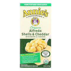 HGR0959361 - Annie's Homegrown - Homegrown Macaroni and Cheese - Organic - Alfredo Shells and Cheddar - 6 oz - case of 12