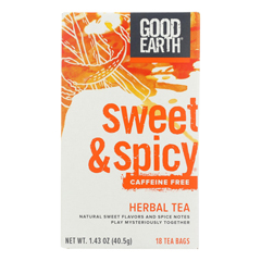 HGR0980607 - Good Earth - Herbal Tea - Sweet and Spicy - Case of 6 - 18 Bags